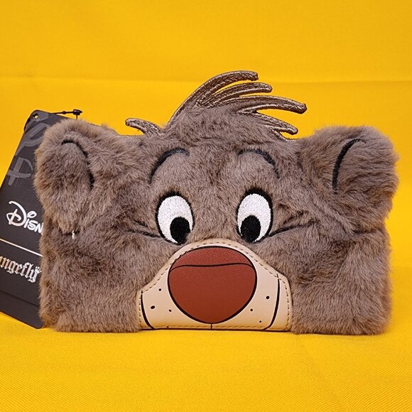 Loungefly Disney The Jungle Book Baloo Plush Cosplay Flap Wallet NEW - Picture 1 of 14